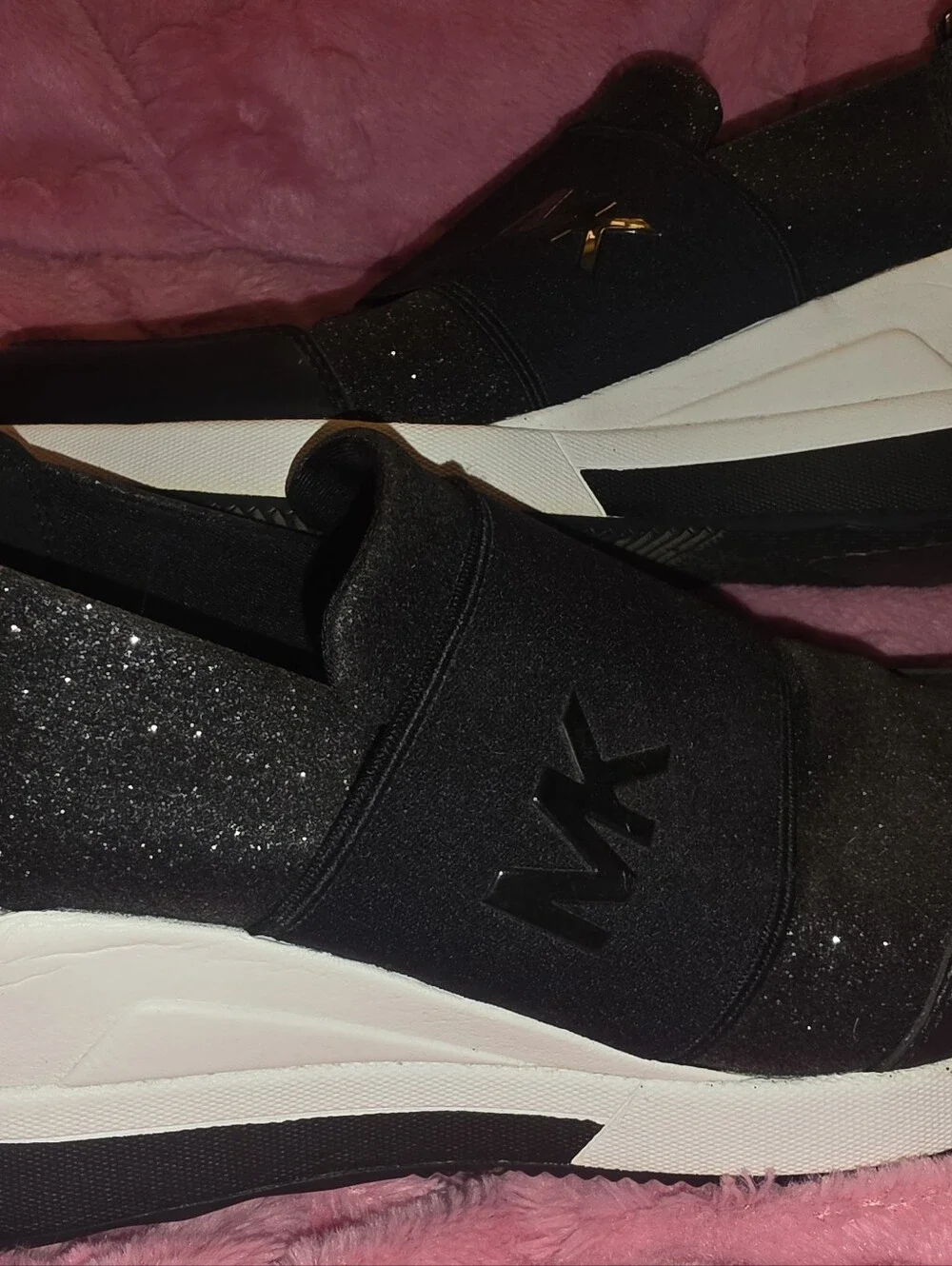 Michael Kors Black Slip-On Platform Sneakers